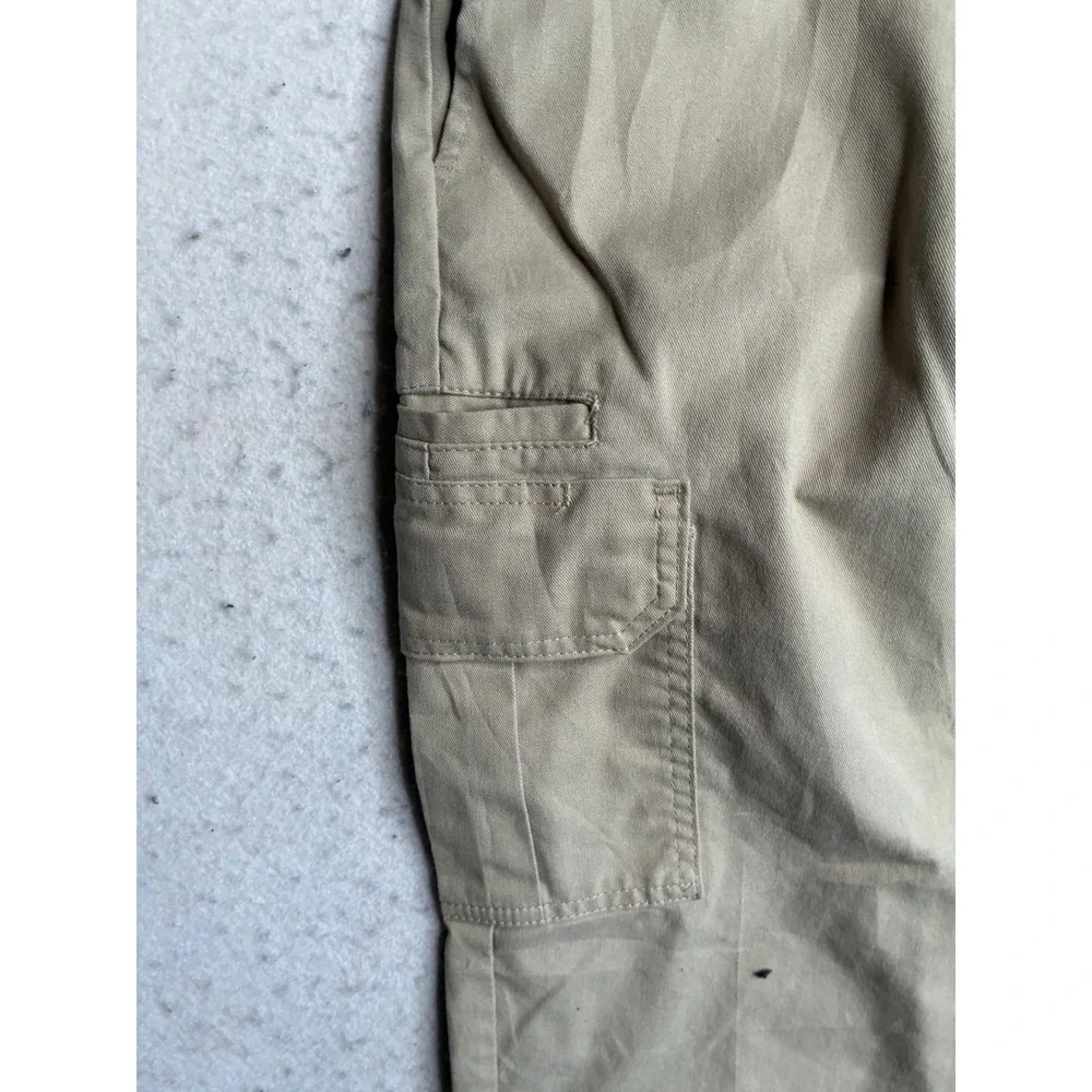 Dickies Flex Regular Straight Cargo Pants Mens 32x27 Khaki Tan Workwear 6422